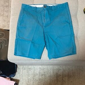 J. Crew Teal Flat Front Shorts